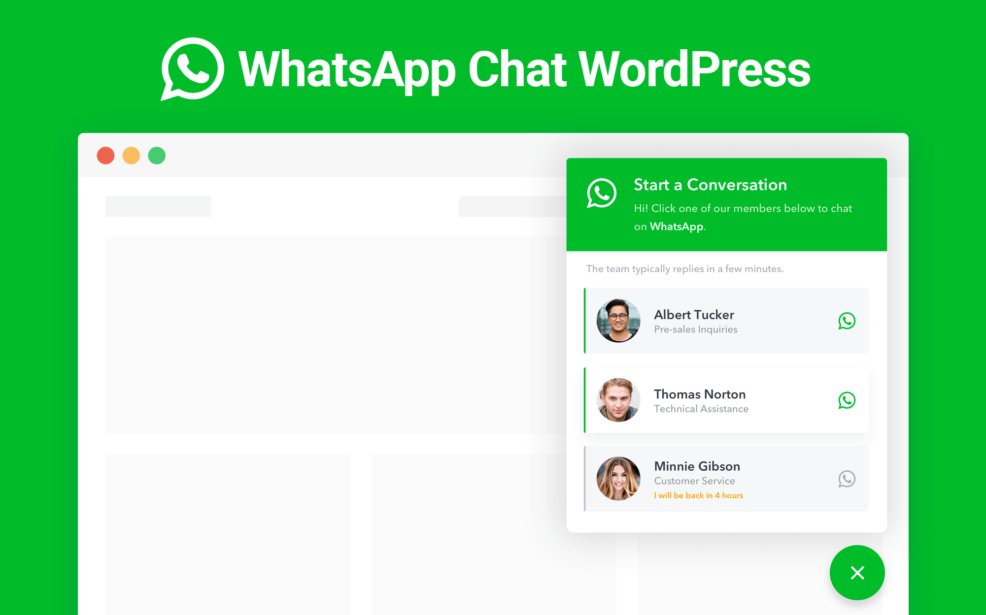 Buy WhatsApp Chat WordPress